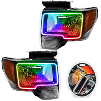 2009-2014 Ford F-150 Pre-Assembled Halo Headlights - Non HID - Chrome Housing
