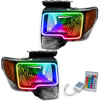 2009-2014 Ford F-150 Pre-Assembled Halo Headlights - Non HID - Chrome Housing