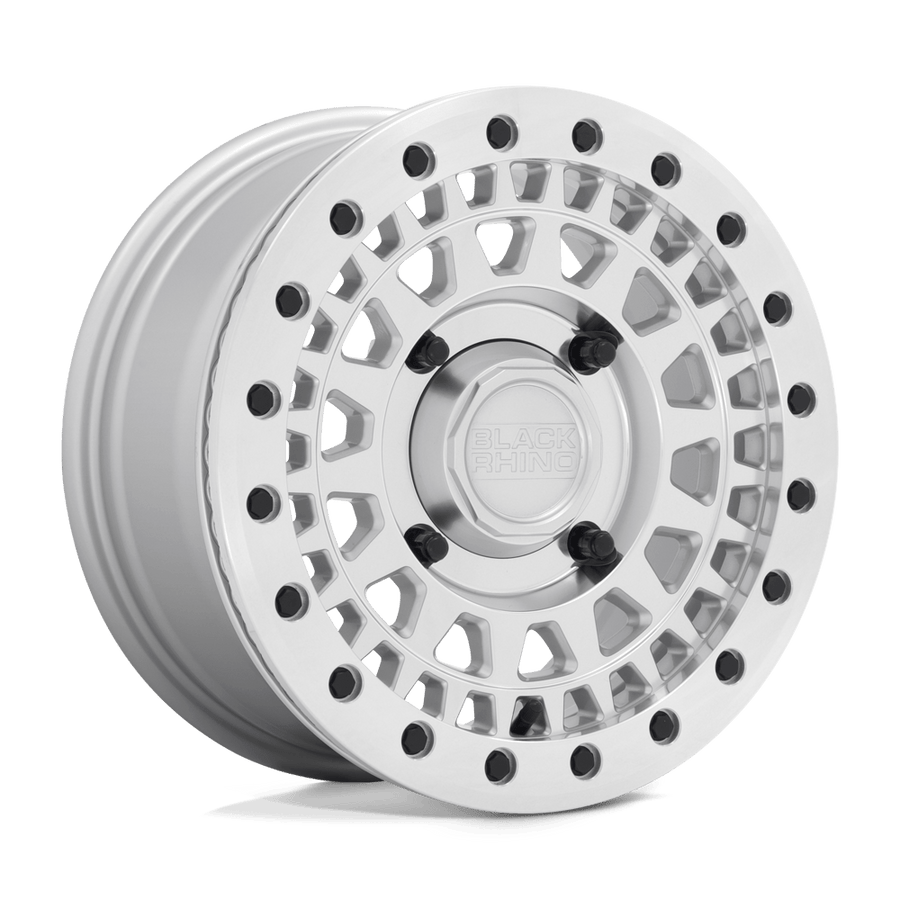 Black Rhino Hard Alloys - UTV PARKER UTV BEADLOCK Silver W/ Mirror Cut Face wheel
