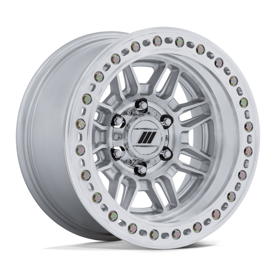 Pro Comp Alloys PA208 EQUALIZER BL Gloss Silver W/ Machined Face wheel