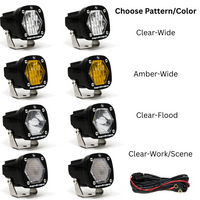 Baja Designs S1 Black LED Auxiliary Light Pod Pair - (Choose Color/Pattern)