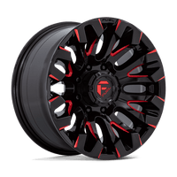 Fuel 1PC D829 QUAKE Gloss Black Milled Red Tint wheel