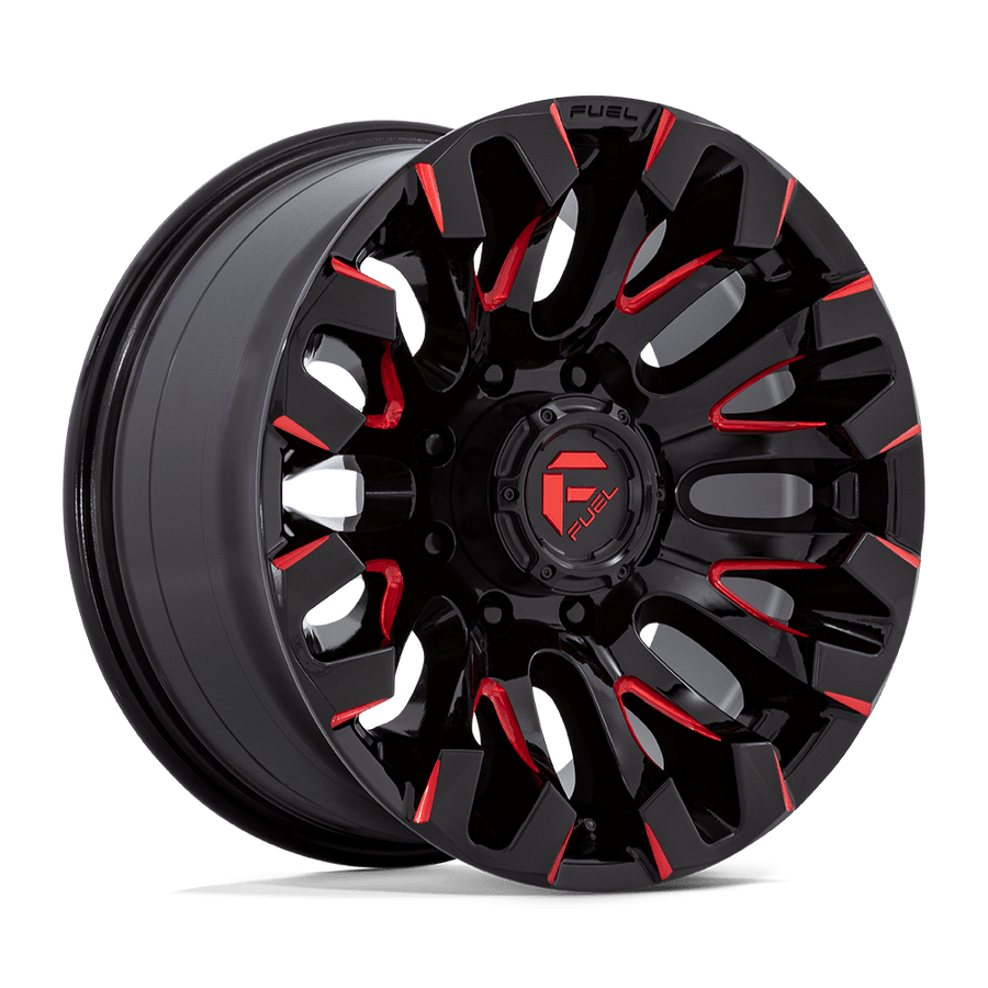 Fuel 1PC D829 QUAKE Gloss Black Milled Red Tint wheel