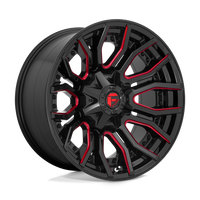 Fuel 1PC D712 RAGE Gloss Black Red Tinted Clear wheel