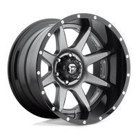 Fuel 2PC D238 RAMPAGE Matte Gun Metal Black Lip wheel