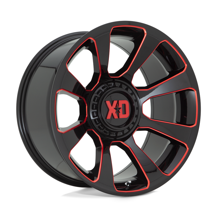 XD XD854 REACTOR Gloss Black Milled W/ Red Tint wheel