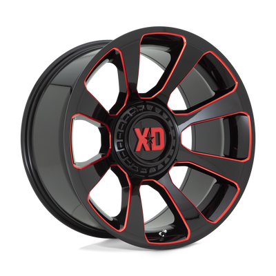 XD XD854 REACTOR Gloss Black Milled W/ Red Tint wheel