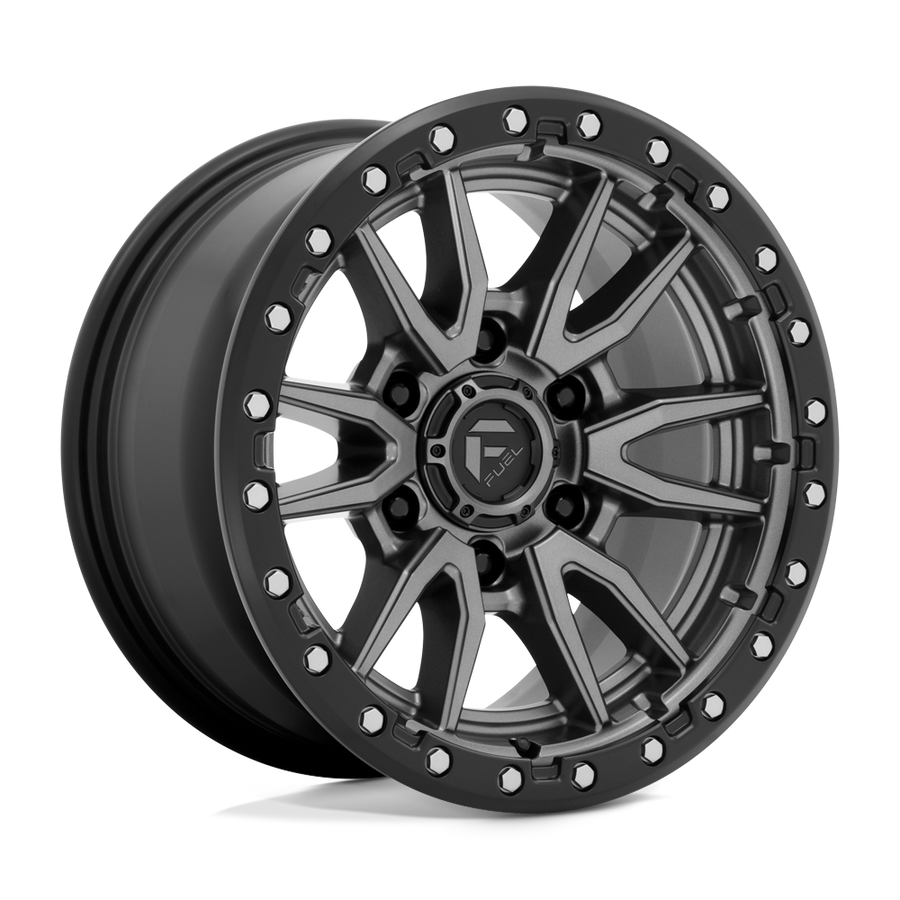 Fuel 1PC D680 REBEL Matte Gunmetal Black Bead Ring wheel
