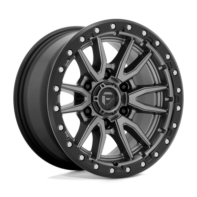Fuel 1PC D680 REBEL Matte Gunmetal Black Bead Ring wheel