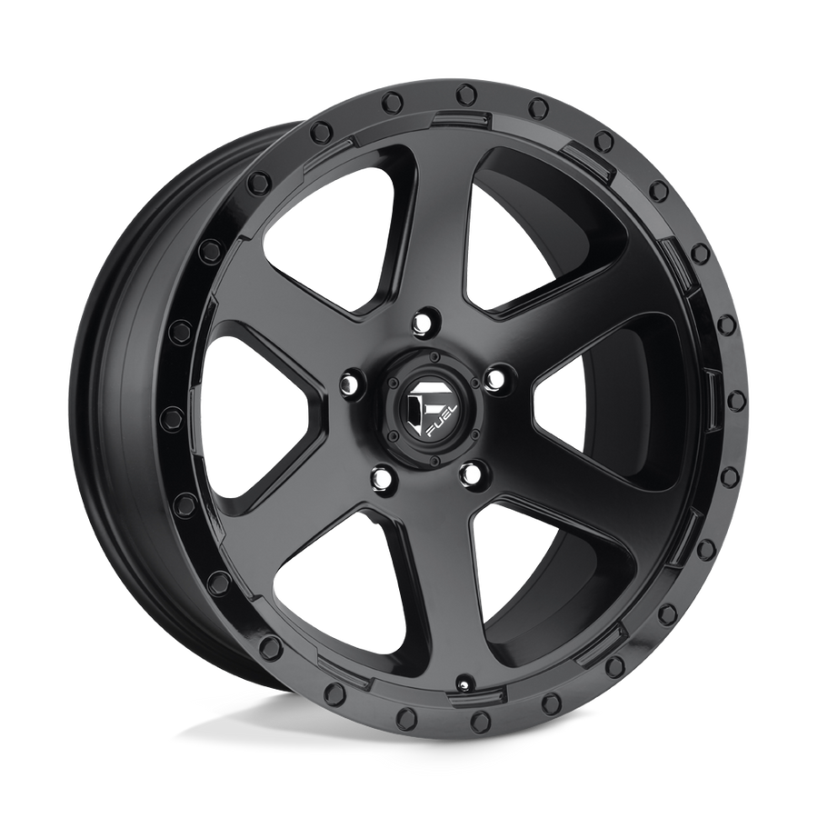 Fuel 1PC D589 RIPPER Matte Black Gloss Black Lip wheel