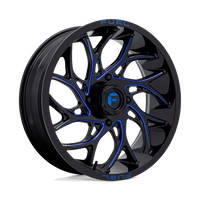 Fuel UTV D778 RUNNER UTV Gloss Black Milled Candy Blue wheel