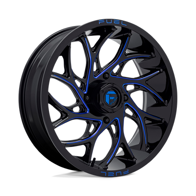 Fuel UTV D778 RUNNER UTV Gloss Black Milled Candy Blue wheel