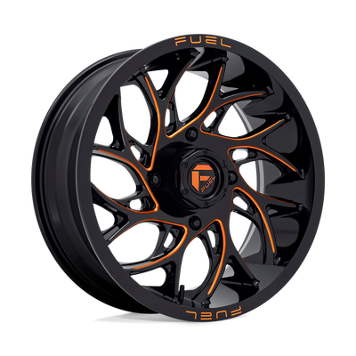 Fuel UTV D780 RUNNER UTV Gloss Black Milled Orange wheel