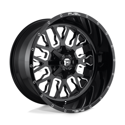 Fuel 1PC D611 STROKE Gloss Black Milled wheel