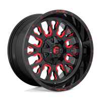 Fuel 1PC D612 STROKE Gloss Black Red Tinted Clear wheel