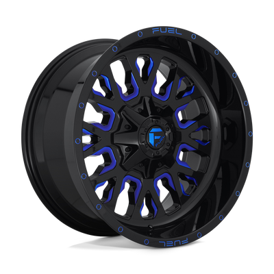 Fuel 1PC D645 STROKE Gloss Black Blue Tinted Clear wheel