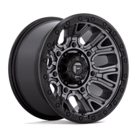 Fuel 1PC D825 TRACTION Matte Gunmetal W/ Black Ring wheel