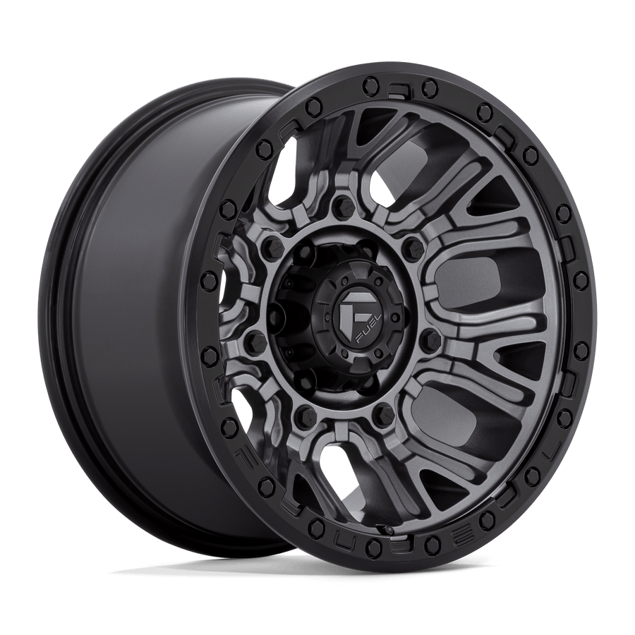 Fuel 1PC D825 TRACTION Matte Gunmetal W/ Black Ring wheel