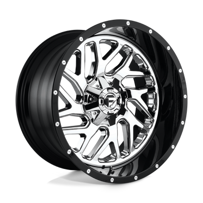 Fuel 2PC D211 TRITON Chrome Plated Gloss Black Lip wheel