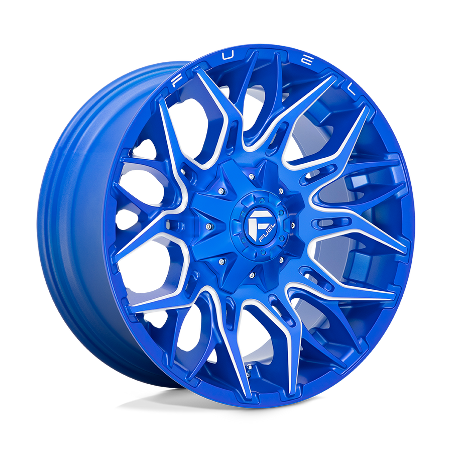 Fuel 1PC D770 TWITCH Anodized Blue Milled wheel