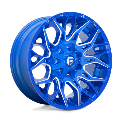 Fuel 1PC D770 TWITCH Anodized Blue Milled wheel