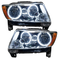 2011-2013 Jeep Grand Cherokee Pre-Assembled Halo Headlights - Non HID - Chrome