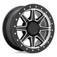 Black Rhino Hard Alloys - UTV WEBB UTV Gloss Black W/ Machined Face wheel
