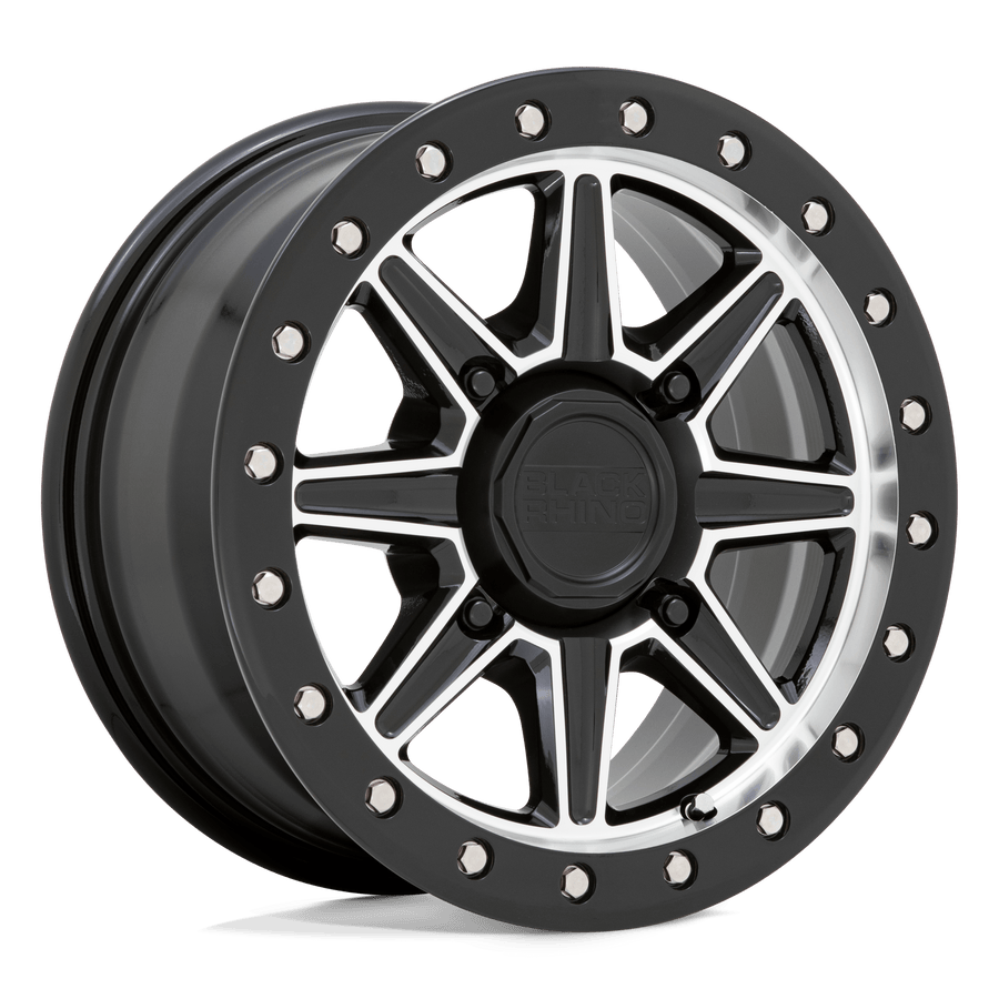 Black Rhino Hard Alloys - UTV WEBB UTV Gloss Black W/ Machined Face wheel