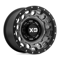 XD XD129 HOLESHOT Matte Gray W/ Black Ring wheel