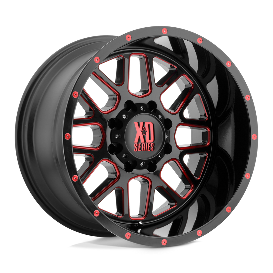 XD XD820 GRENADE Satin Black Mill W Red Tint Cc wheel