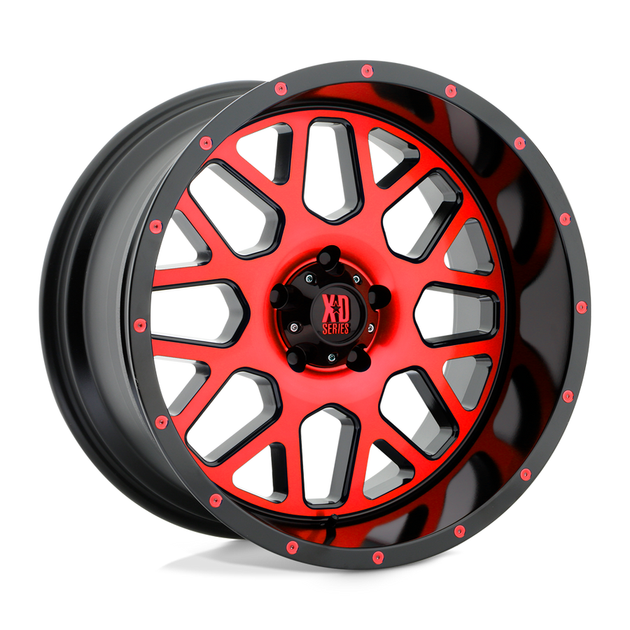 XD XD820 GRENADE Satin Black Mach Face Red Tint wheel