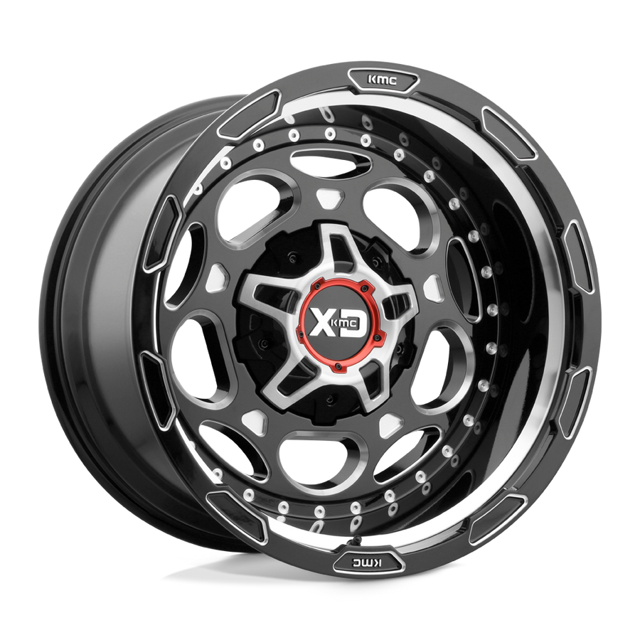 XD XD837 DEMODOG Gloss Black Milled wheel
