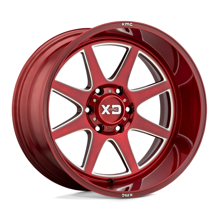 XD XD844 PIKE Brushed Red W/ Milled Accents wheel