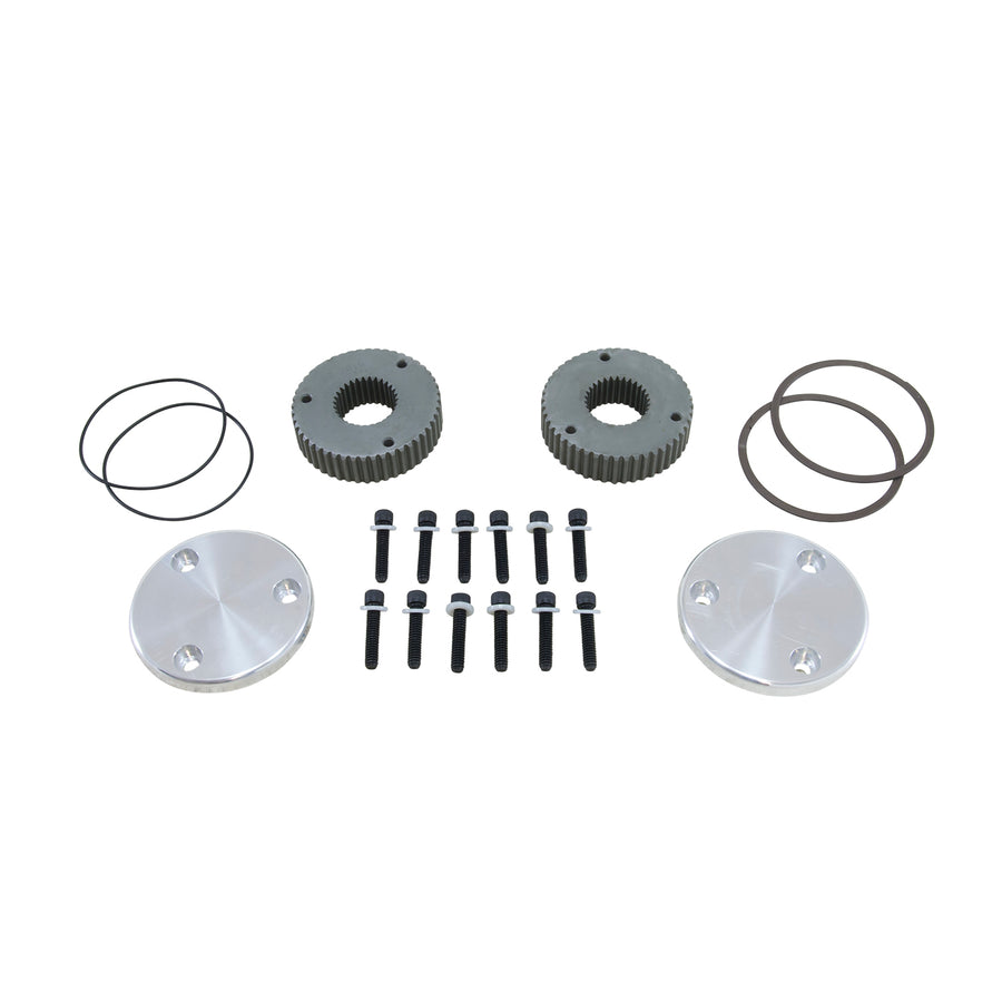 Yukon Gear & Axle Hardcore Drive Flange Kit Dana 44 30- Spline Outer Stubs Non-Engraved Caps Hardcore Flange Set D44 30 Spline Non-Engraved Both Sides Yukon Gear