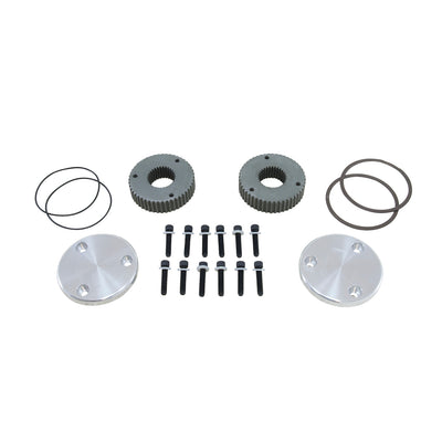 Yukon Gear & Axle Hardcore Drive Flange Kit Dana 44 30- Spline Outer Stubs Non-Engraved Caps Hardcore Flange Set D44 30 Spline Non-Engraved Both Sides Yukon Gear