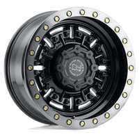 Black Rhino Hard Alloys ABRAMS Gloss Gun Black Mach Dark Tint wheel