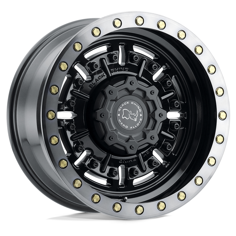 Black Rhino Hard Alloys ABRAMS Gloss Gun Black Mach Dark Tint wheel