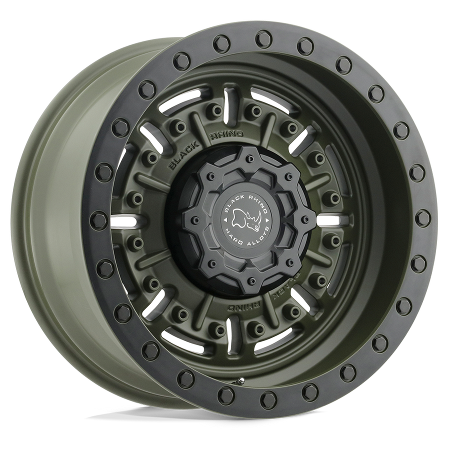 Black Rhino Hard Alloys ABRAMS Olive Drab Green wheel