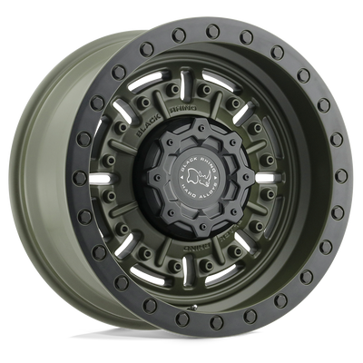 Black Rhino Hard Alloys ABRAMS Olive Drab Green wheel