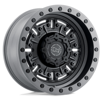 Black Rhino Hard Alloys ABRAMS Textured Matte Gunmetal wheel