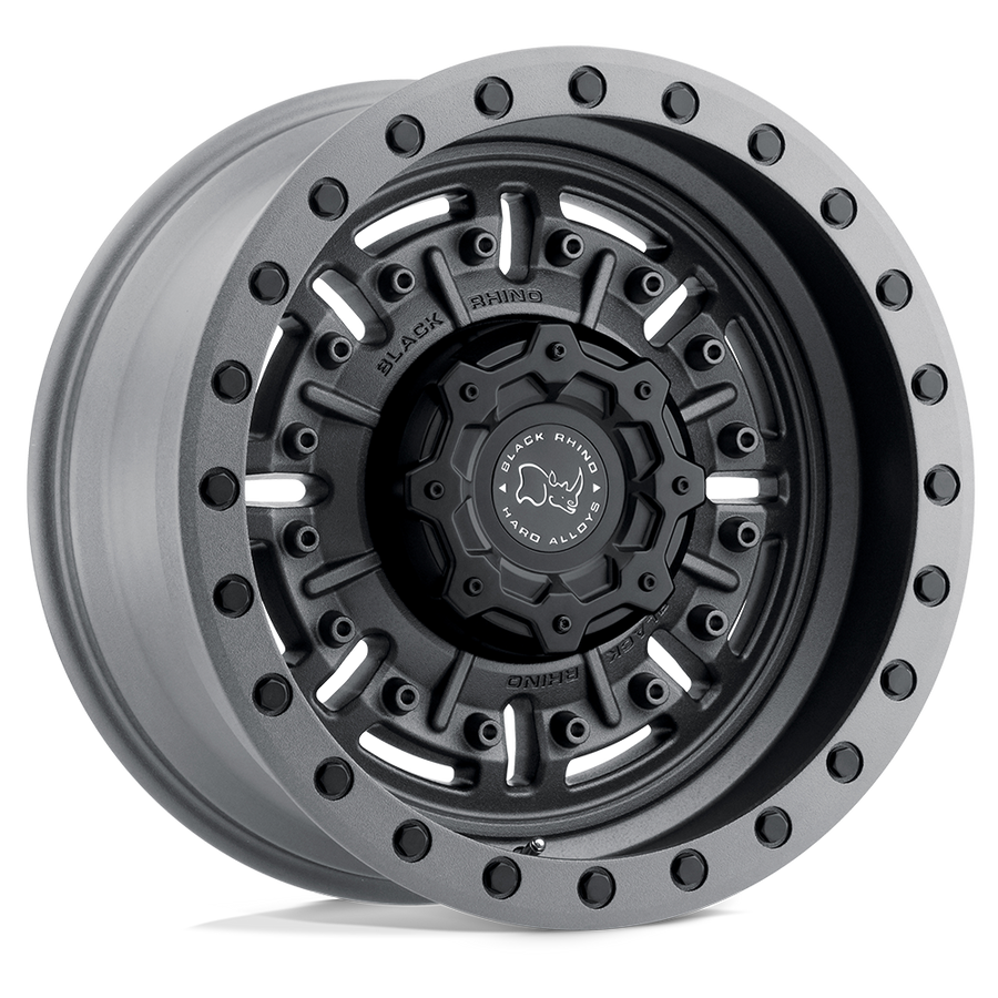 Black Rhino Hard Alloys ABRAMS Textured Matte Gunmetal wheel