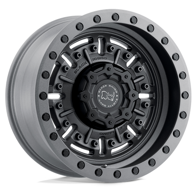Black Rhino Hard Alloys ABRAMS Textured Matte Gunmetal wheel
