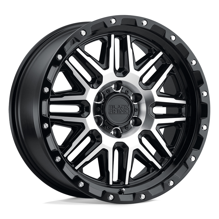 Black Rhino Hard Alloys ALAMO Gloss Black W/ Mach Face wheel