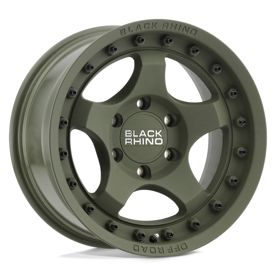 Black Rhino Hard Alloys BANTAM Olive Drab Green wheel