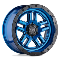 Black Rhino Hard Alloys BARSTOW Dearborn Blue W/ Black Ring wheel
