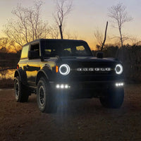 2021-2024 Ford Bronco Triple LED Fog Light Kit for Steel Bumper