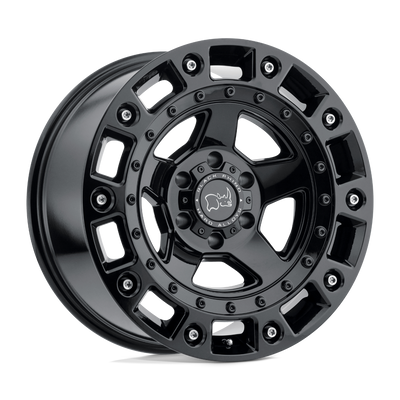 Black Rhino Hard Alloys CINCO Gloss Black W/ Stainless Bolt wheel