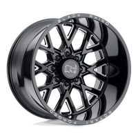 Black Rhino Hard Alloys GRIMLOCK Gloss Black & Milled wheel