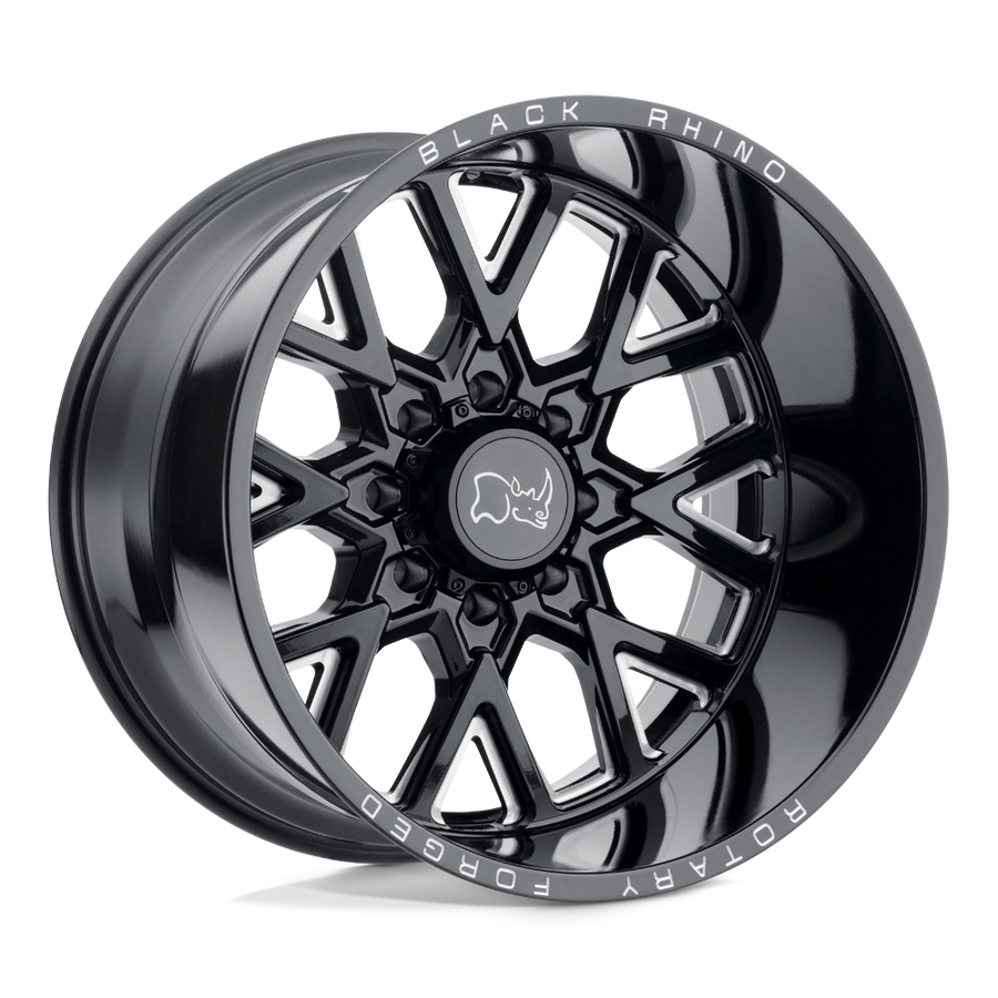 Black Rhino Hard Alloys GRIMLOCK Gloss Black & Milled wheel