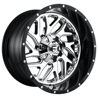 Fuel 1PC D211 TRITON Chrome Plated Gloss Black Lip wheel